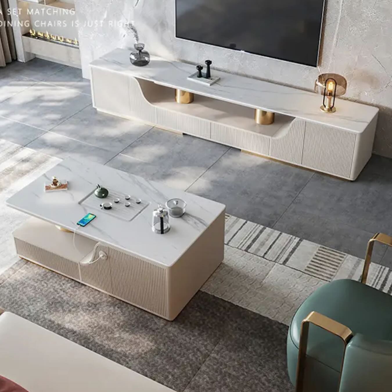 TV Unit _ Coffee Table Set - 10