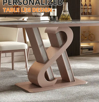 ZIMA Stone Steel Base Dining Table