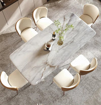 ZIMA Stone Steel Base Dining Table