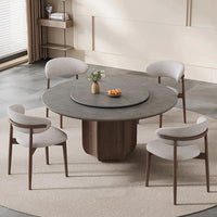 Wooden Base Round Dining Table