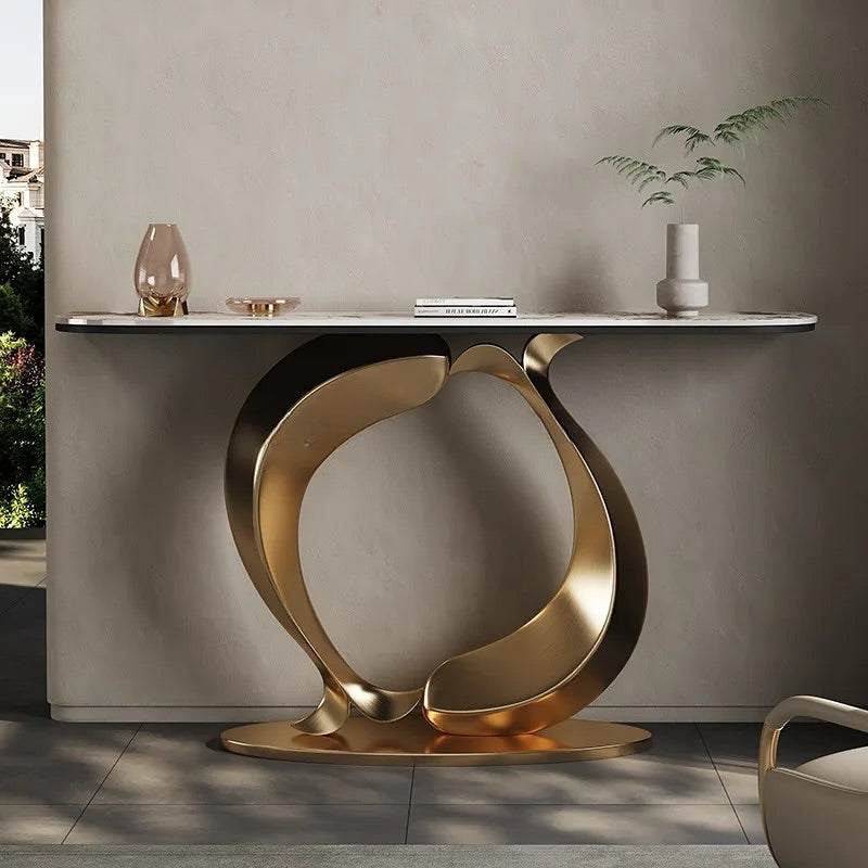 Whale Tail Base Hallway Console Table