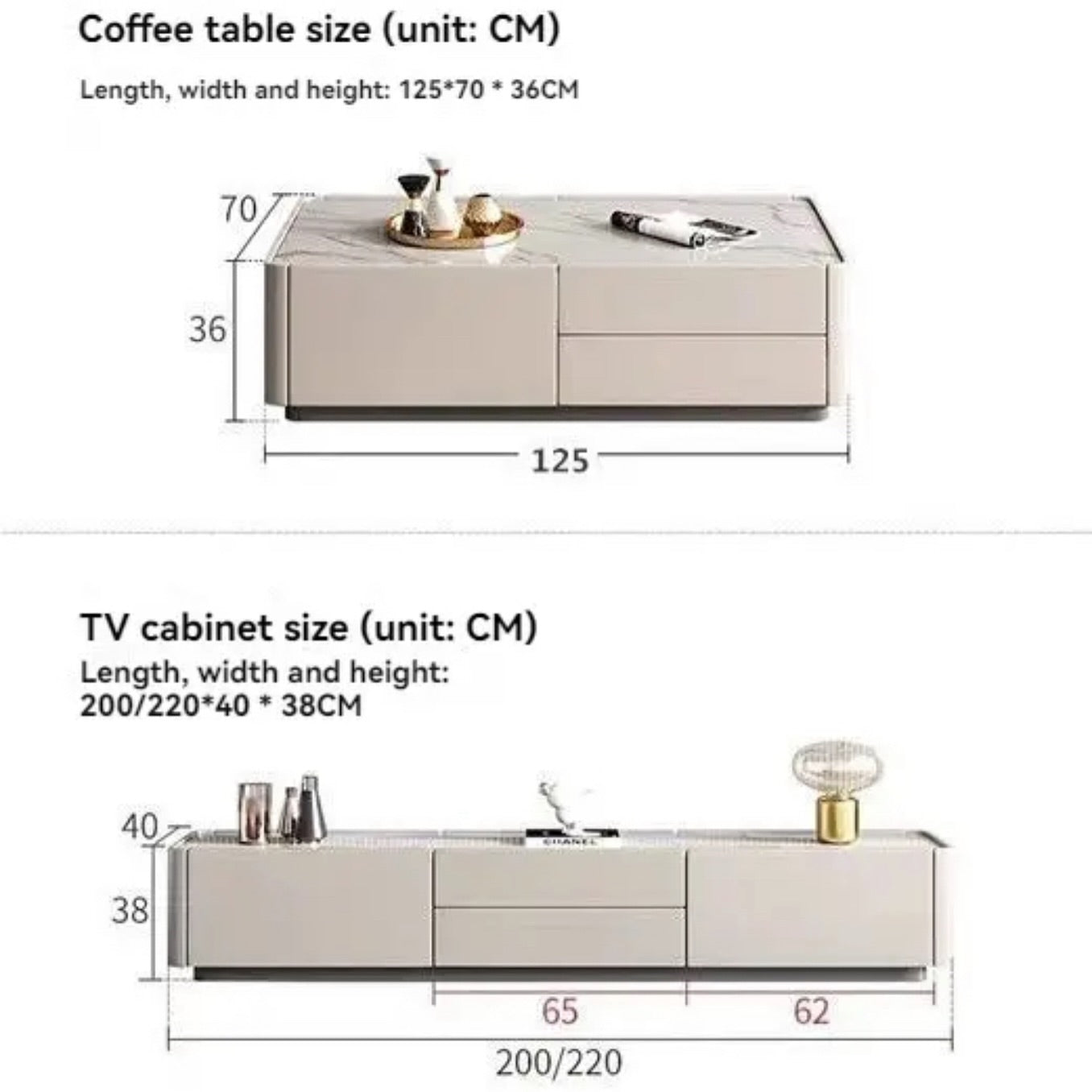 TV Unit _ Coffee Table Set - 8