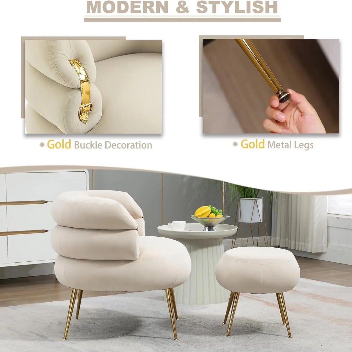 BILAN Belt Feature Armchair
