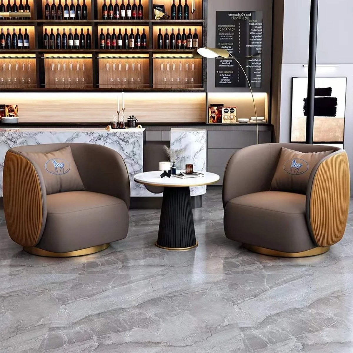 KAZA Stripy Round Armchair