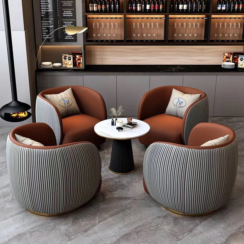 KAZA Stripy Round Armchair