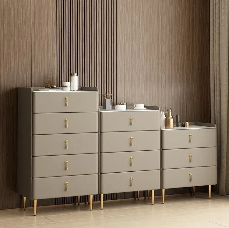 LATIK 3 Sizes Fabric Finish Chest of Drawers Tallboy