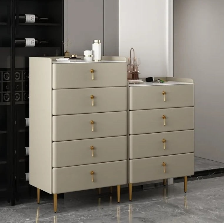 LATIK 3 Sizes Fabric Finish Chest of Drawers Tallboy