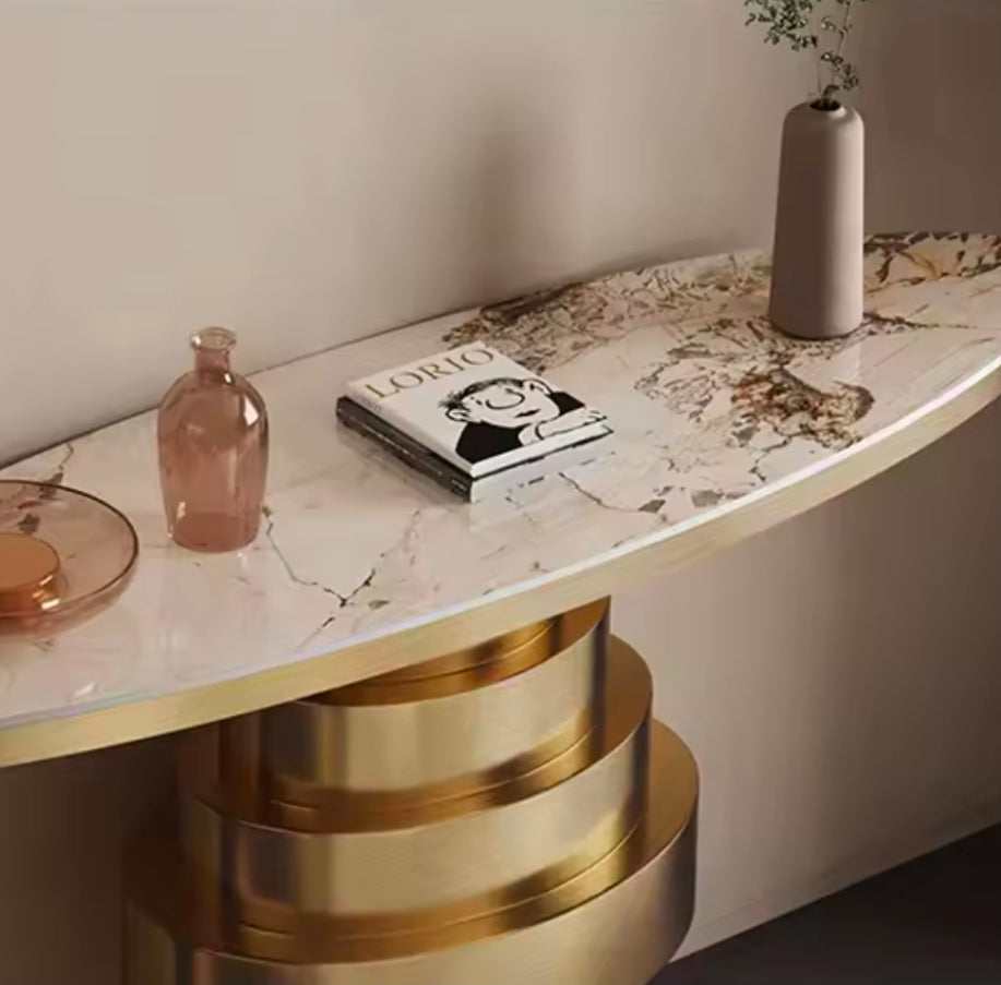 ZHIVA Stair Base Drawer Top Console Table