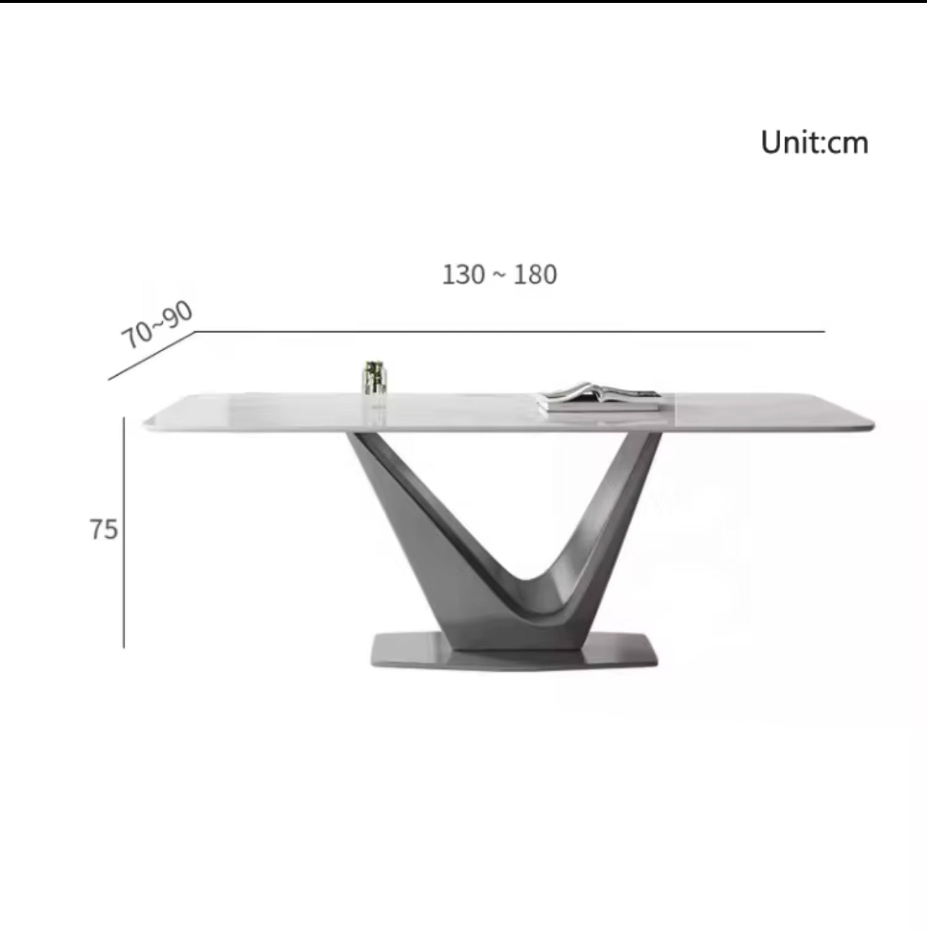 VAKO V Base Dining Table