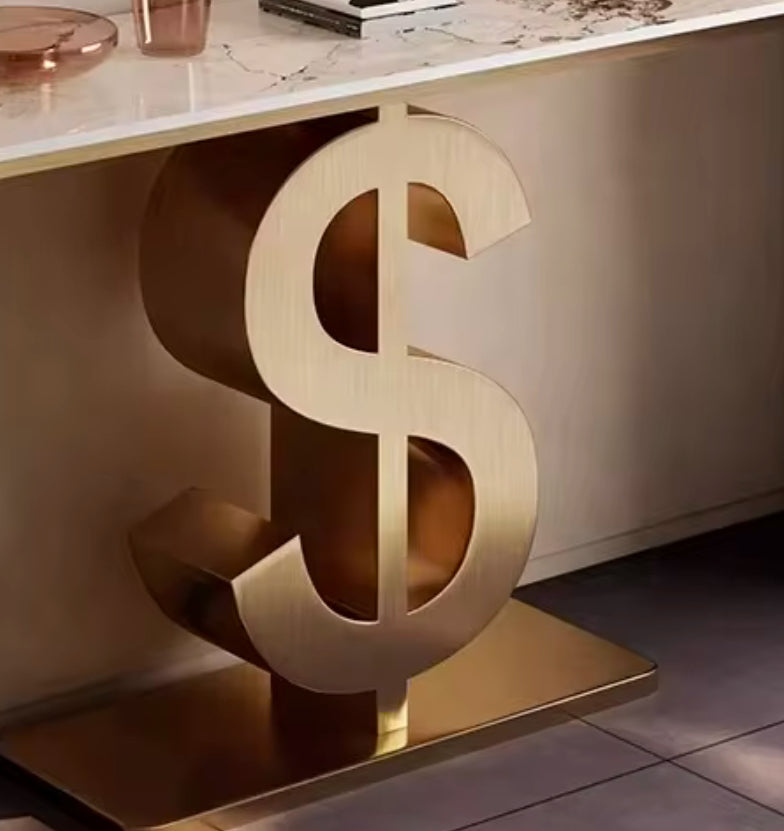 DALA Dollar Sign Console Table