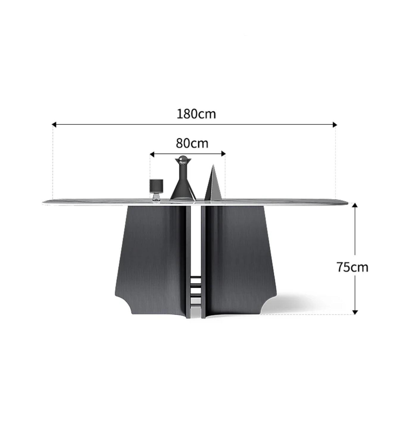 ZINFO Plus Steel Base Dining Table