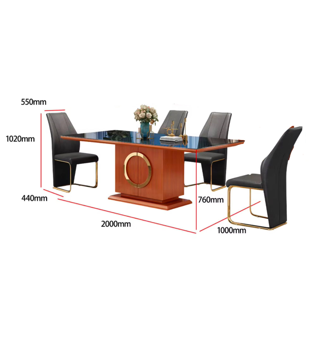 NIRA Cabinet Circle Base Dining Table