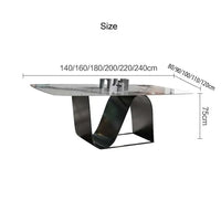 SHIKA Wavy Base Dining Table