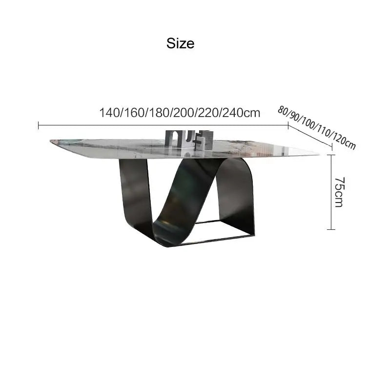 SHIKA Wavy Base Dining Table