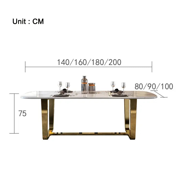 MILA Steel Base Dining Table