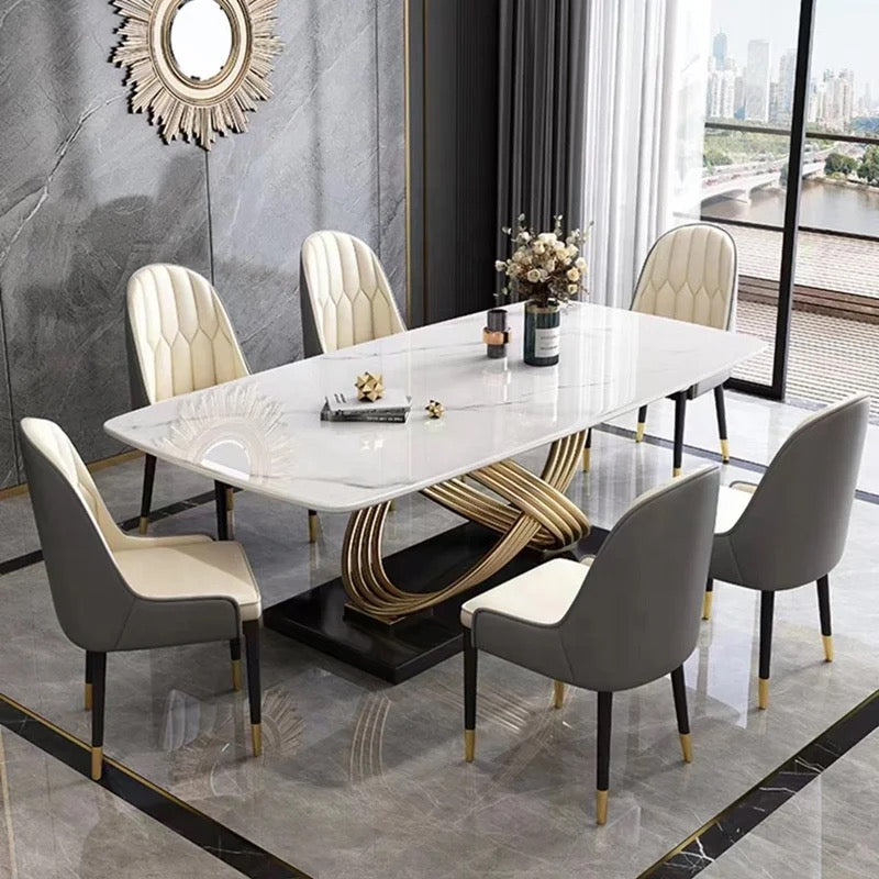 SHILA Stripy Circles Base Dining Table