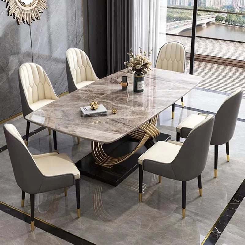 SHILA Stripy Circles Base Dining Table