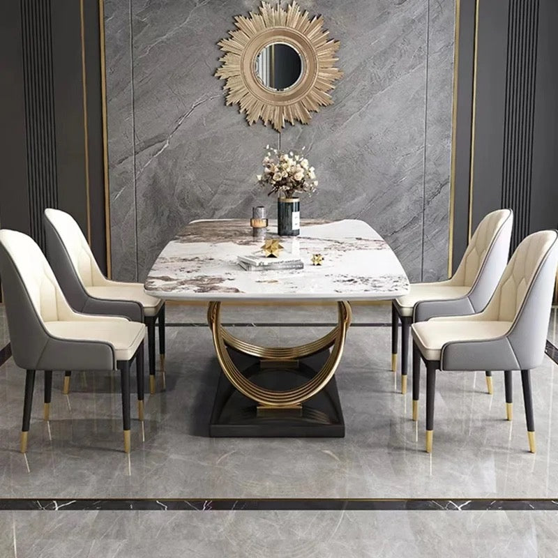 SHILA Stripy Circles Base Dining Table