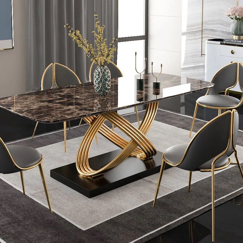 SHILA Stripy Circles Base Dining Table
