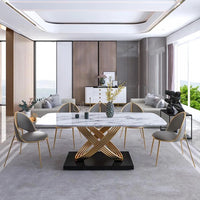 SHILA Stripy Circles Base Dining Table