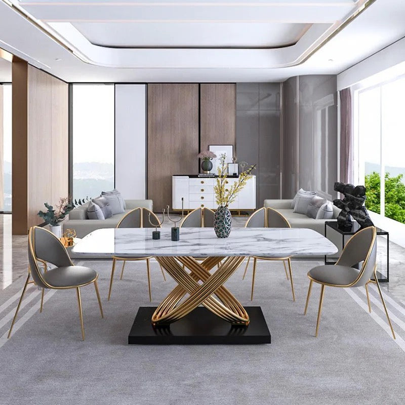 SHILA Stripy Circles Base Dining Table