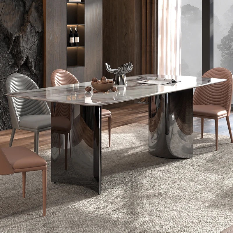 ROSSI Double Curved Base Dining Table