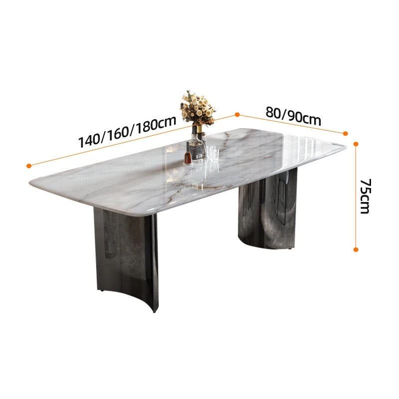 ROSSI Double Curved Base Dining Table