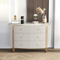 RIVONA Stripy Oval Chest of Drawer Buffet