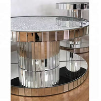 MIRA Full Mirror Round Double Nested Coffee Table