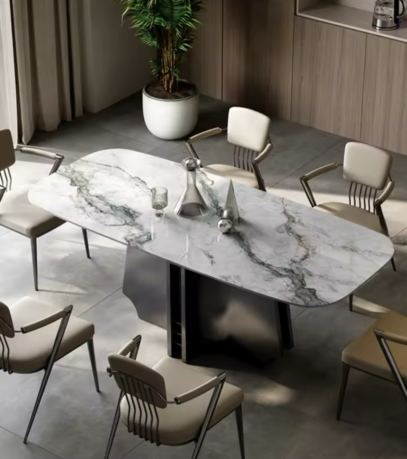 ZINFO Plus Steel Base Dining Table