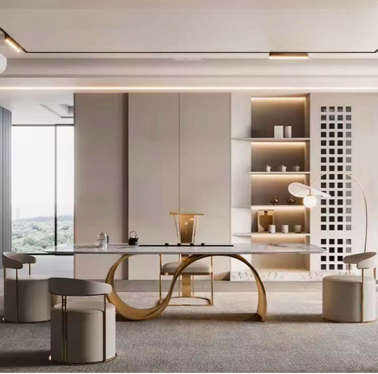 WOLO Wavy Base Dining Table