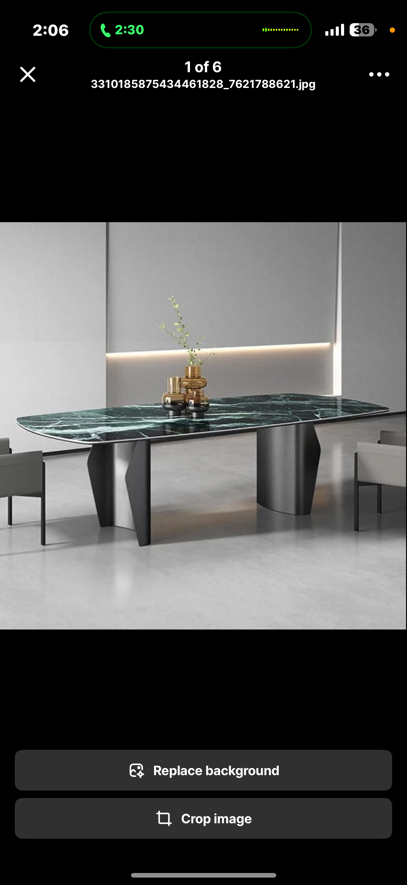 PINKA Double Curved Base Dining Table