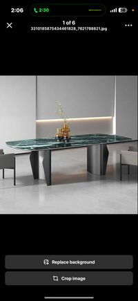 PINKA Double Curved Base Dining Table