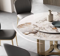 ZOLO Stripy Wavy Base Round Dining Table