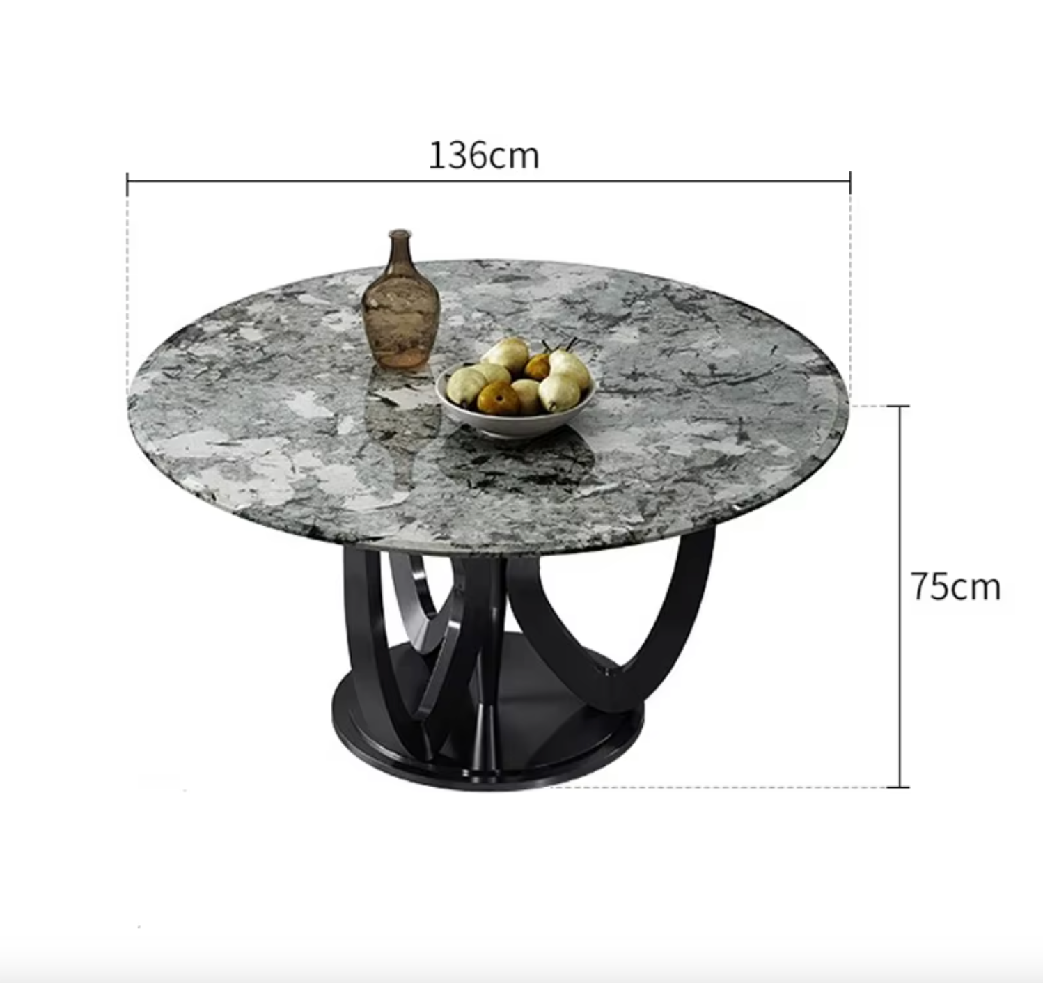 KOKO Steel Base Round Dining Table