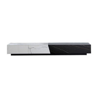 White&Black Stone TV Stand With Drawer For TVs Up To 78 Inch Media Console