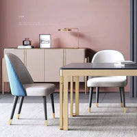 4 Double Lined Gold Stainless Legs with Rock/Stone top