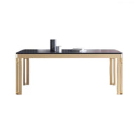 4 Double Lined Gold Stainless Legs with Rock/Stone top