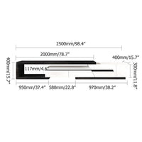 Modern Extendable TV Stand Entertainment Cabinet With Storage White&Black TV Stand With Bookshelf & Drawer